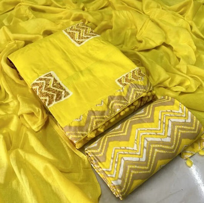 krishna boutique Pure Cotton Printed Salwar Suit Material