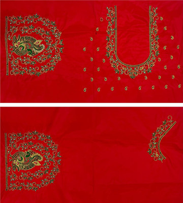 VLIPCARTZ Pure Silk Embroidered Blouse Material