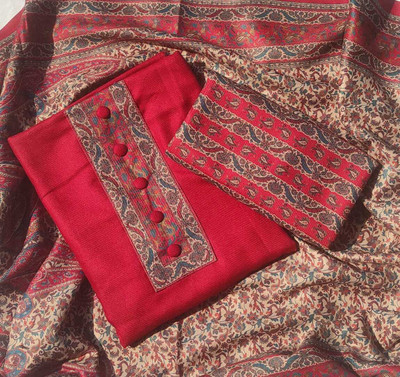 GC80 BY GAURI COLLECTION Wool Embroidered Salwar Suit Material