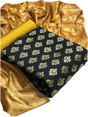 SAROJ SAH Dupion Silk Printed Salwar Suit Material