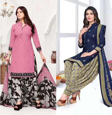 laxmi creation Crepe Printed Salwar Suit Material