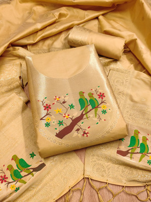 Divastri Cotton Silk Embellished Salwar Suit Material