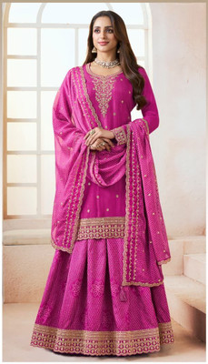 Avtar Singh And Sons Silk Blend Embroidered Salwar Suit Material
