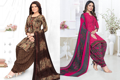 SEWDHAGA Crepe Printed Salwar Suit Material