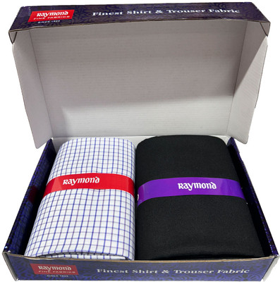Raymond Cotton Blend Solid, Checkered Shirt & Trouser Fabric