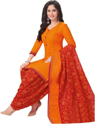 RENSILAFAB Crepe Printed Kurta & Patiyala Material
