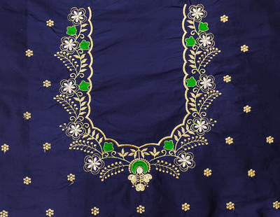 vishwambhari enterprise Art Silk Embroidered Blouse Material