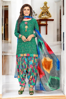 SIMPLYETHNIC Crepe Printed Salwar Suit Material