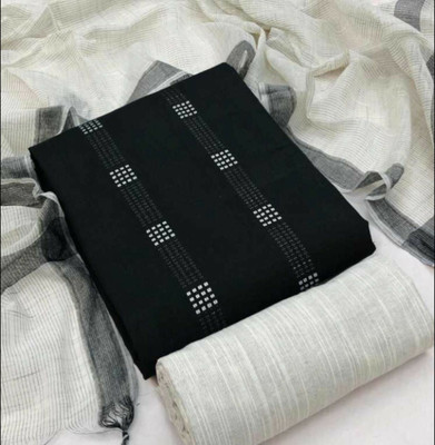 DICHIKA CREATION Cotton Blend Self Design Kurta & Churidar Material