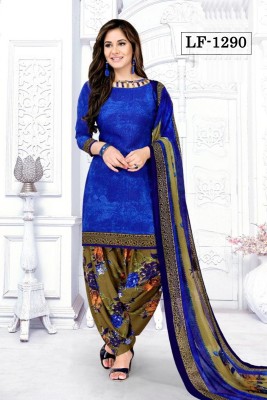 Alveera Art Crepe Solid, Floral Print, Printed, Geometric Print Salwar Suit Material