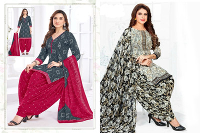 SIMPLYETHNIC Crepe Printed Salwar Suit Material