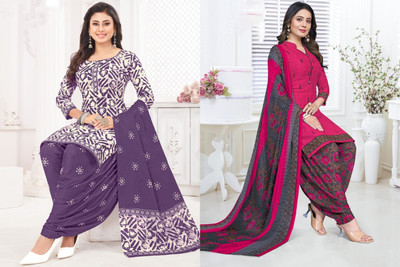 SIMPLYETHNIC Crepe Embroidered Salwar Suit Material