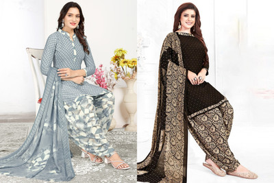 laxmi creation Crepe Printed Salwar Suit Material
