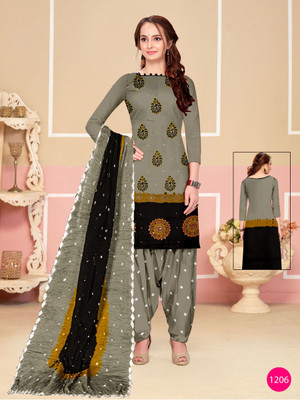 MADHURI CREATION Cotton Blend Embellished Salwar Suit Material
