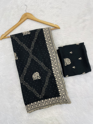 Mikhu Shop Georgette Embroidered Blouse Material