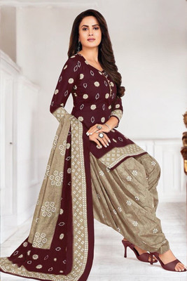 kritanya creation Crepe Printed Salwar Suit Material