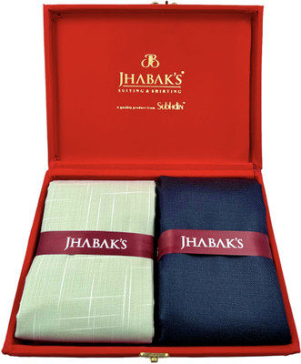 JHABAK'S Cotton Linen Solid, Self Design Shirt & Trouser Fabric