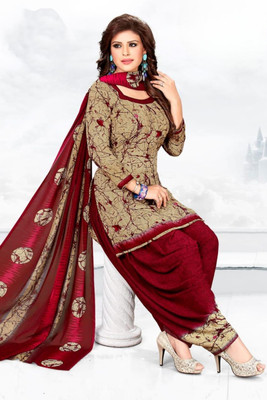 HouseOfCommon Crepe Printed Kurta & Patiyala Material