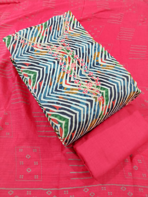 PCHOUSE Pure Cotton Chevron/Zig Zag Kurta & Palazzo Material