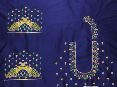 RAMLALLA CREATION Art Silk Embroidered Blouse Material