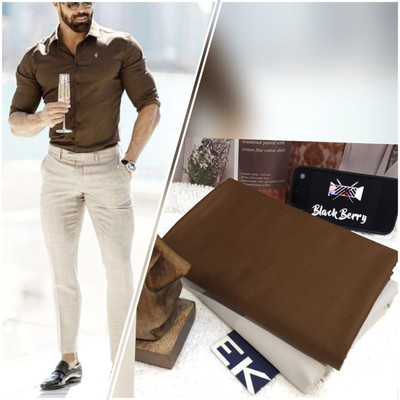 Komal Creation Polycotton Solid Shirt & Trouser Fabric