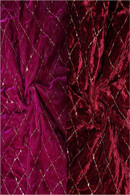 Durga Velvet Embroidered Blouse Material