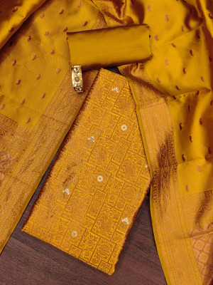 manvaa Jacquard Solid Salwar Suit Material