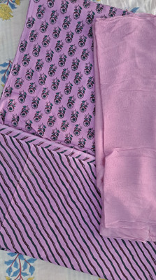 BHARATCLOTHS Pure Cotton Printed Salwar and Dupatta Material