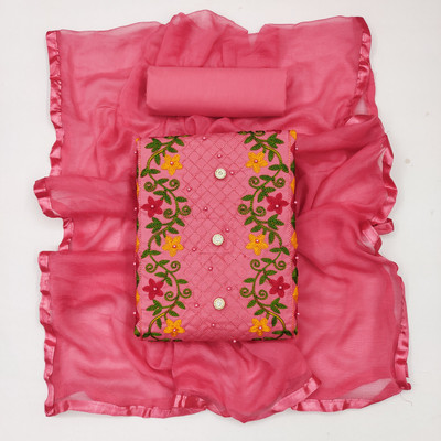 CRATIONWORD Cotton Silk Dyed Salwar Suit Material