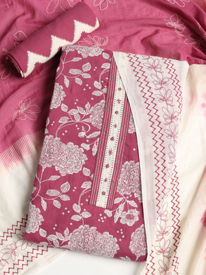 Meena Bazaar Cotton Blend Printed Salwar Suit Material
