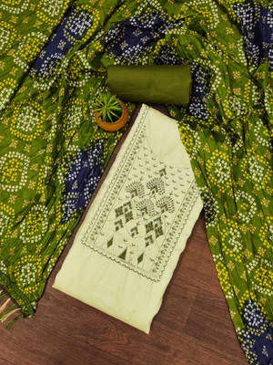 Jaipur Kurti Pure Silk Floral Print Salwar Suit Material