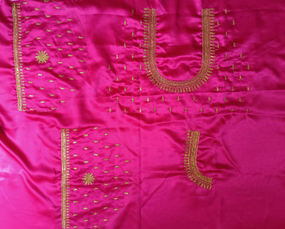 NV Fashion Silk Blend Embroidered Blouse Material