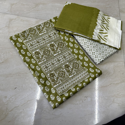 krishna boutique Pure Cotton Printed Salwar Suit Material