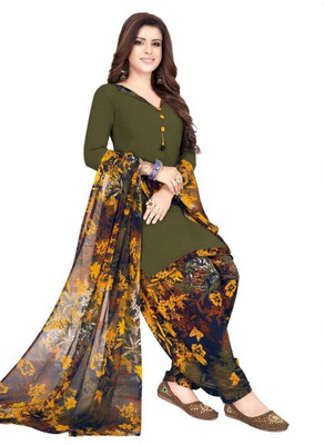 Wonaya Fab Crepe Self Design Salwar Suit Material