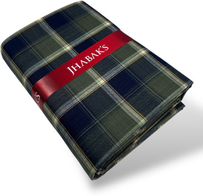JHABAK'S Cotton Blend Checkered Shirt Fabric