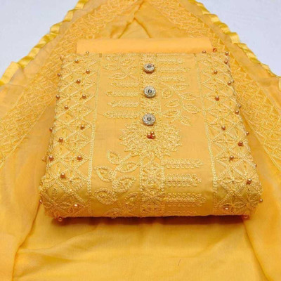 Krishani Creation Pure Cotton Embroidered Salwar Suit Material