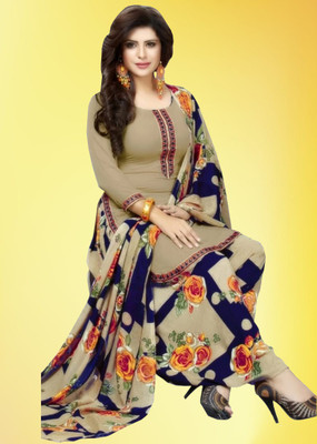 AYKA CLOTHINGS Crepe Printed Salwar Suit Material