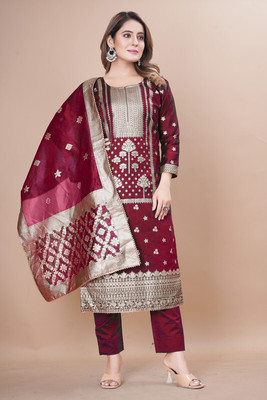 ARISHTA Art Silk Self Design Kurta & Churidar Material