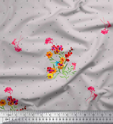 Soimoi Pure Cotton Floral Print Multi-purpose Fabric