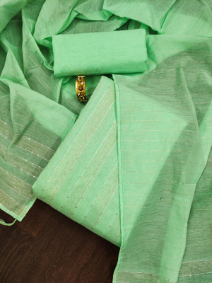 HERE&NOW Chanderi Striped Salwar Suit Material