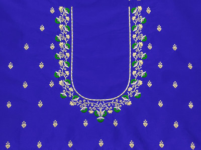 HouseOfCommon Art Silk Embroidered Blouse Material