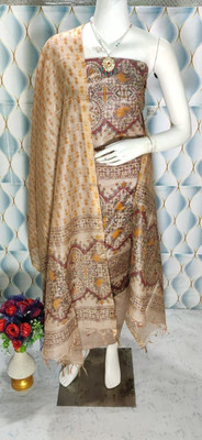 MOHEY DESI Silk Blend Printed Kurta & Churidar Material