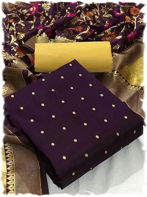 StyleDeal Cotton Silk Embroidered Salwar Suit Material
