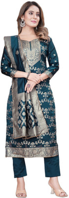 SHREE HARI FAB Art Silk Embroidered Kurta & Churidar Material