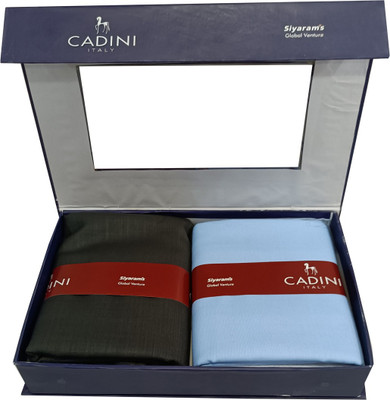 CADINI Cotton Blend Solid Shirt & Trouser Fabric