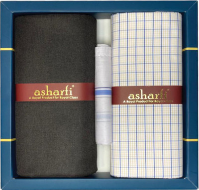 Asharfi Polycotton Solid, Checkered Shirt & Trouser Fabric