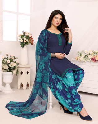 Om Creation Crepe Printed Salwar Suit Material