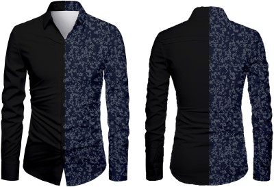 AviraEnterprise Men Animal Print Casual Black, Blue Shirt