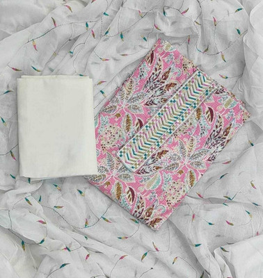 FAB JUNCTION Pure Cotton Printed Salwar Suit Material