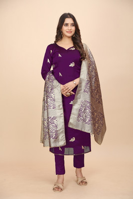 SHREE HARI FAB Art Silk Self Design Kurta & Palazzo Material